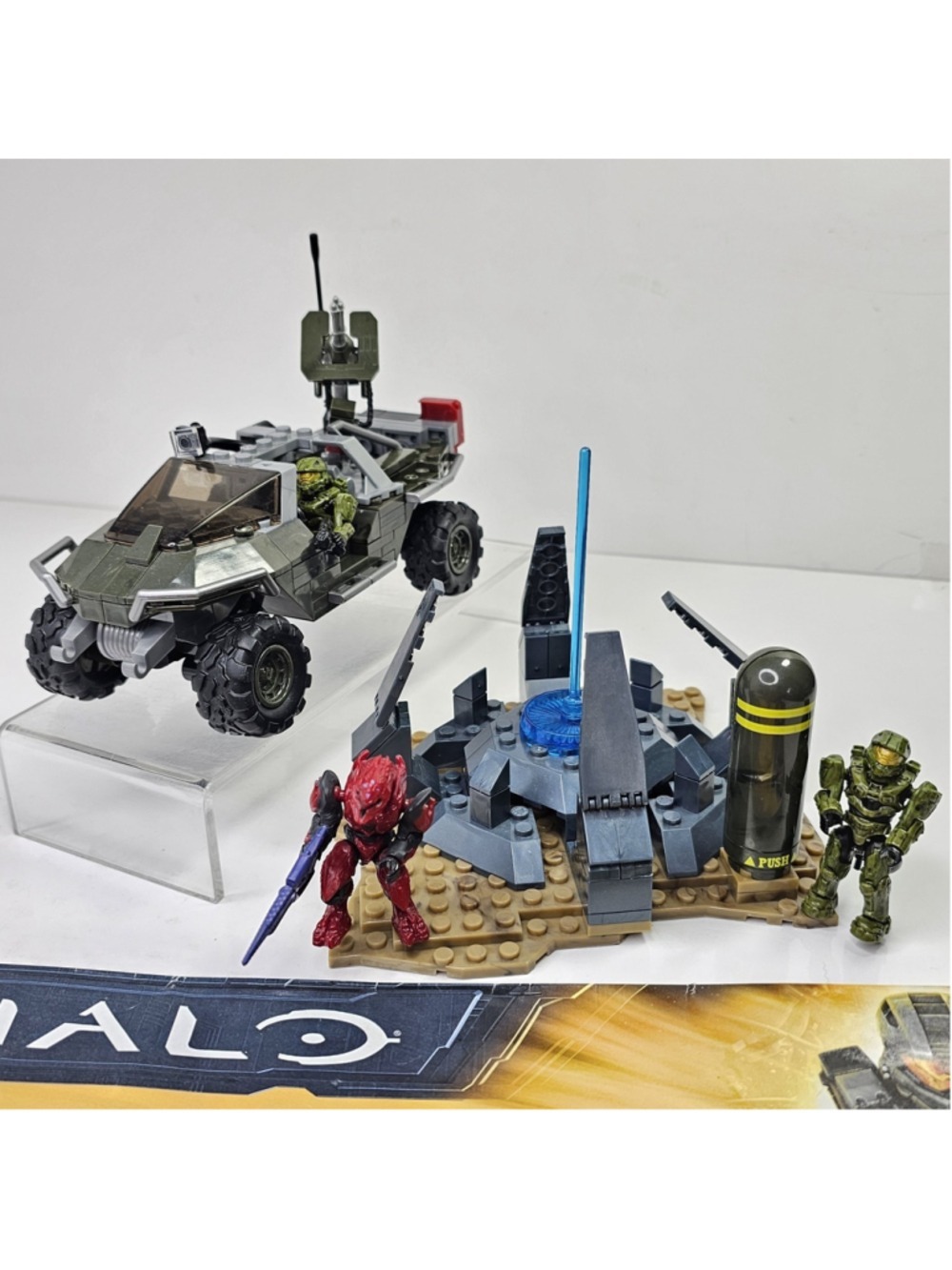Halo Mega Bloks Warthog Resistance #97011 With 3 Mini Figs & Instructions